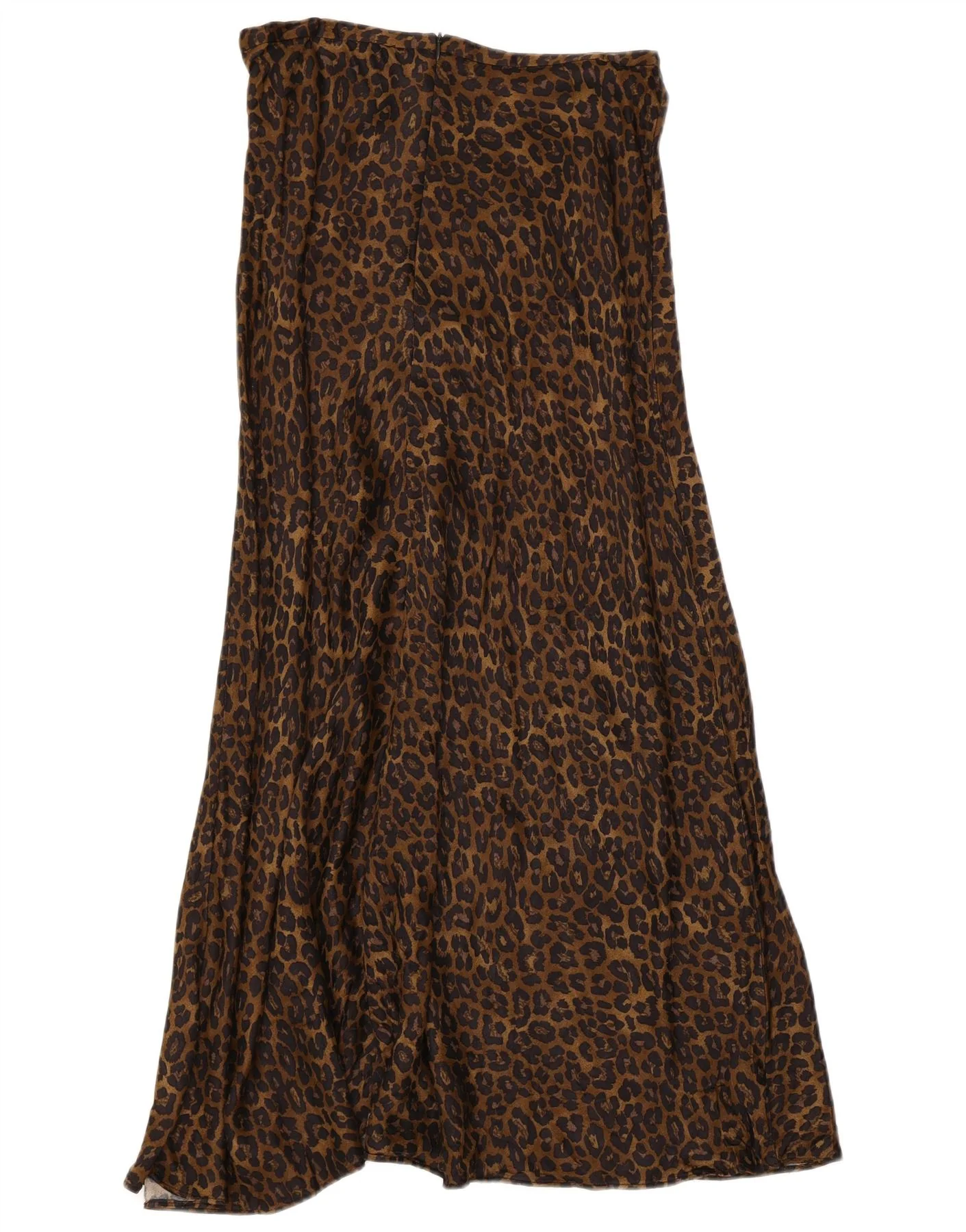 ZARA Womens Maxi Skirt Medium W30 Brown Animal Print Viscose