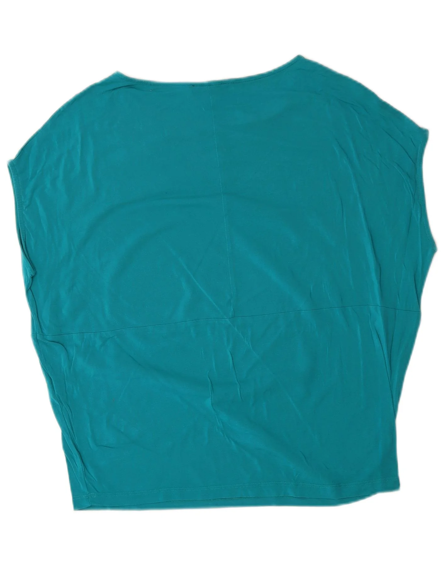 ZARA Womens Oversized T-Shirt Top UK 10 Small Turquoise Viscose