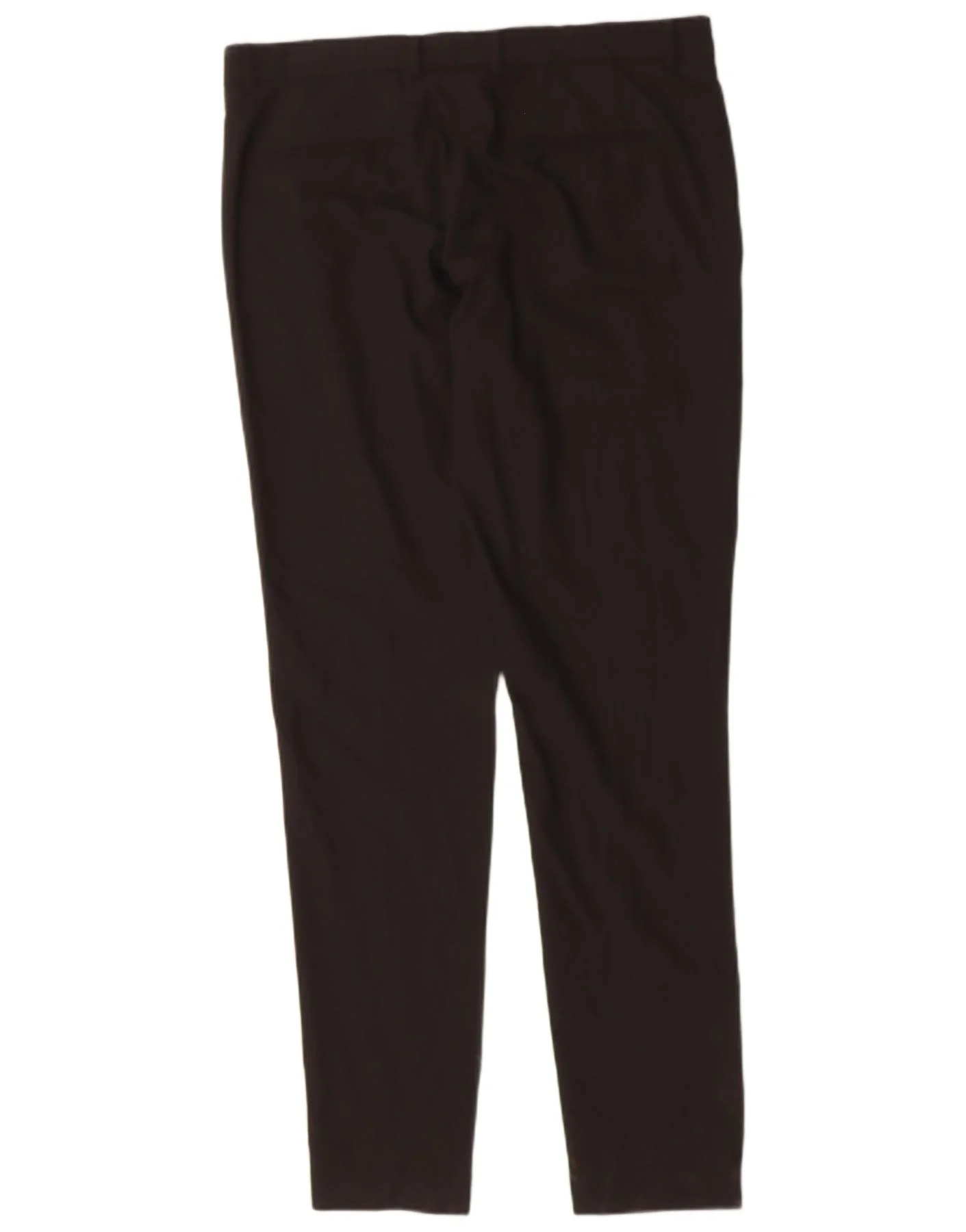 ZARA Womens Slim Fit Chino Trousers EU 44 XL W34 L32 Black Viscose