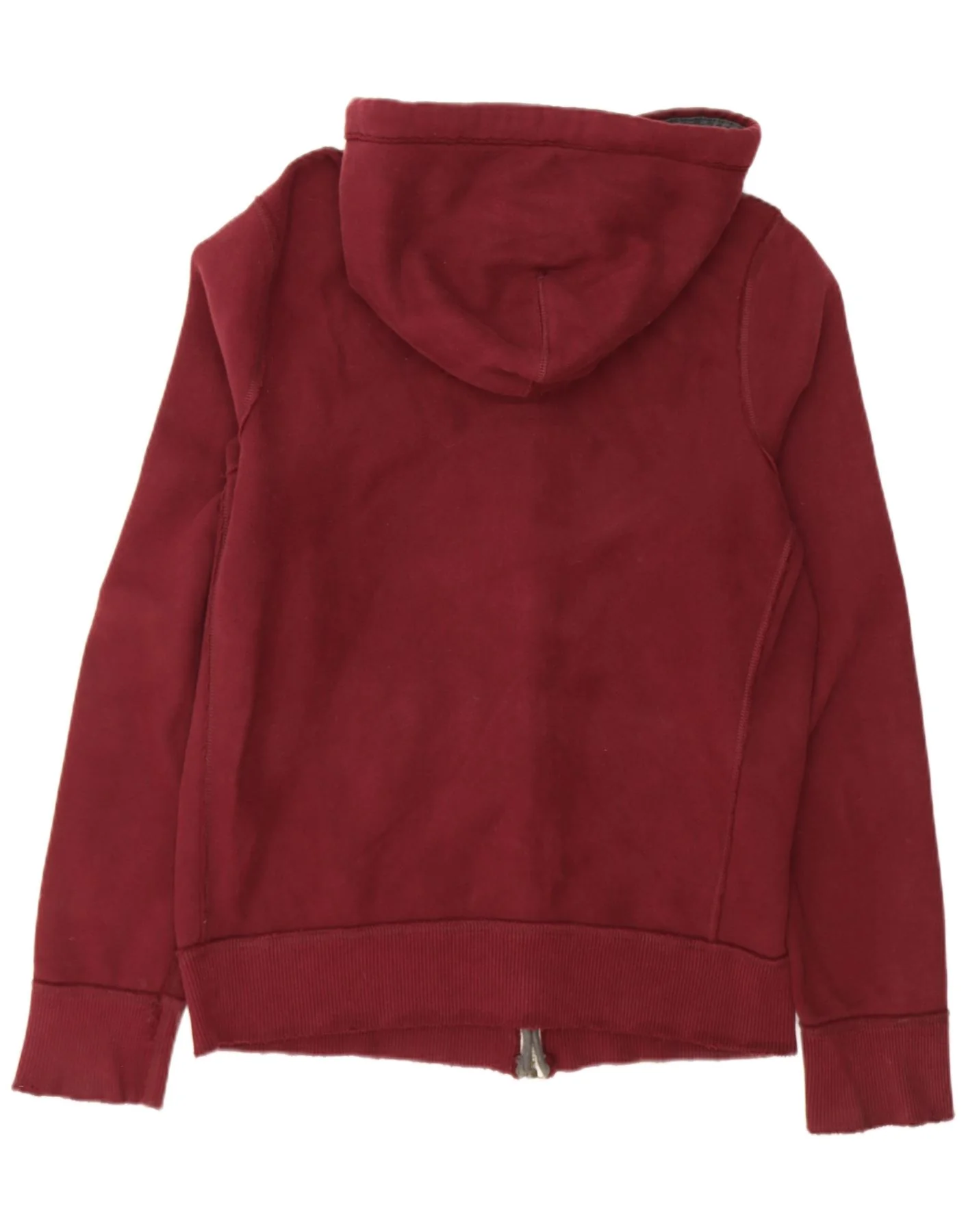 ABERCROMBIE & FITCH Mens Graphic Zip Hoodie Sweater 2XL Burgundy Cotton