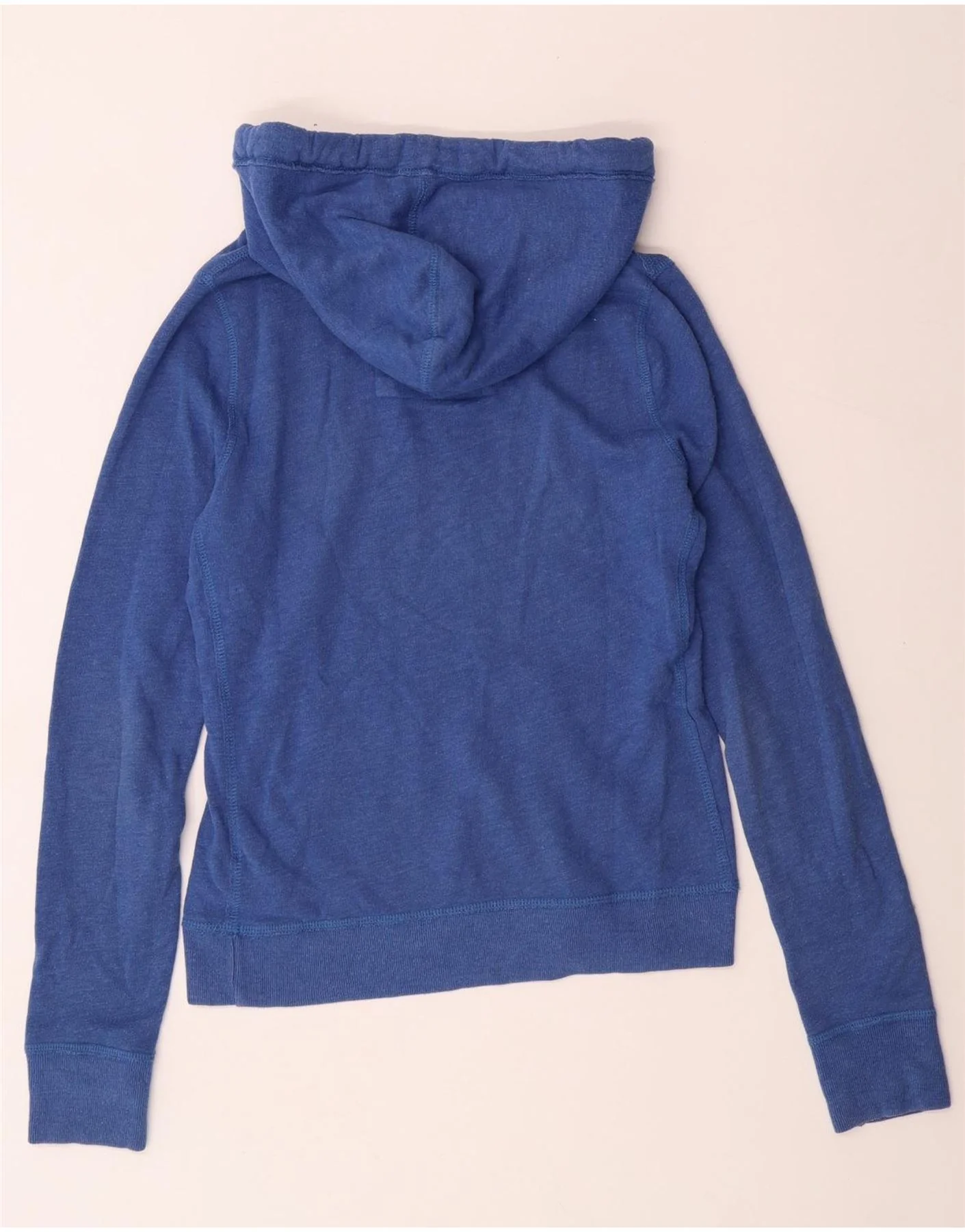 ABERCROMBIE & FITCH Jersey con capucha gráfico para mujer UK 14 Algodón azul medio