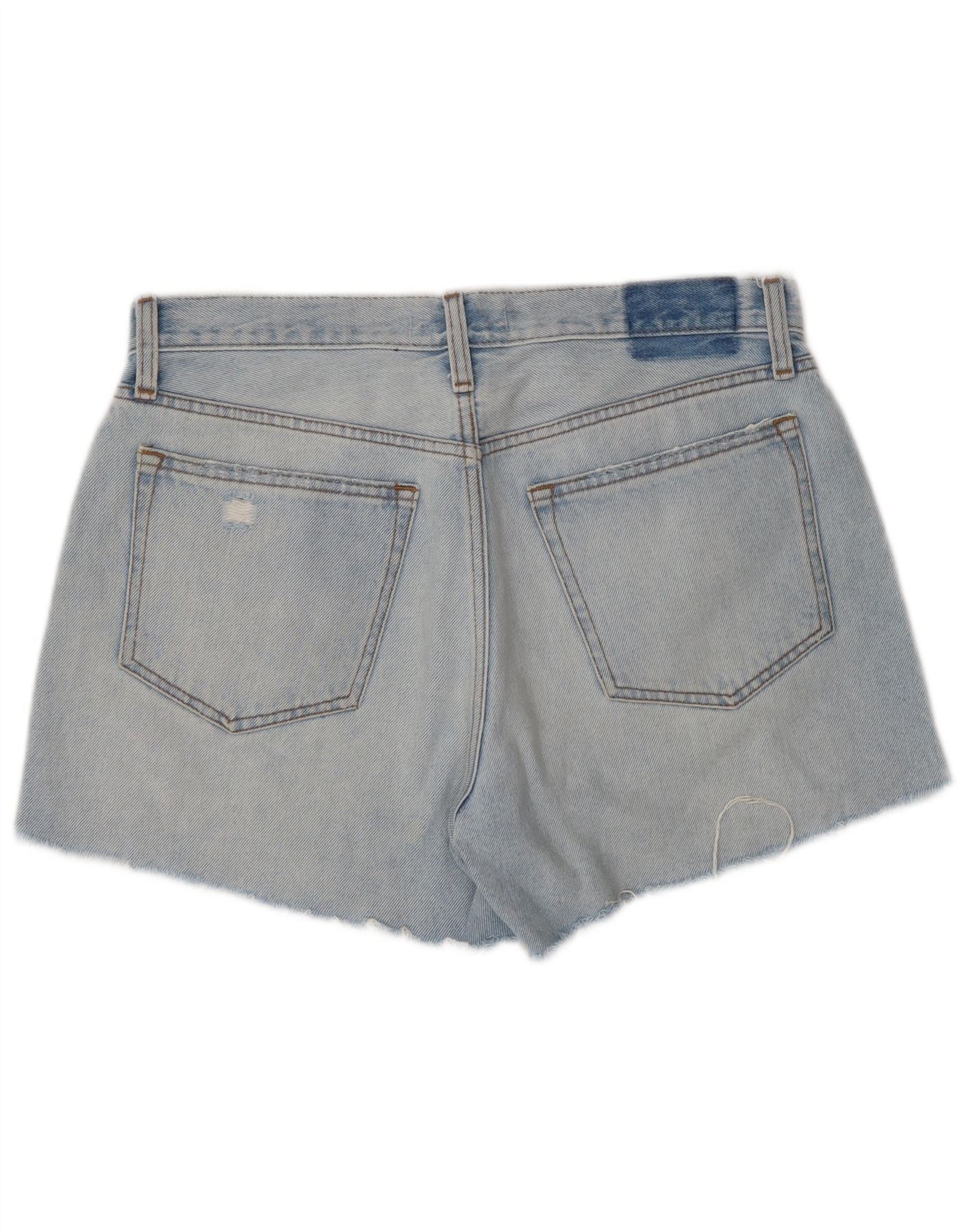 ABERCROMBIE & FITCH Womens Distressed Denim Shorts US 8 Medium W29 Blue