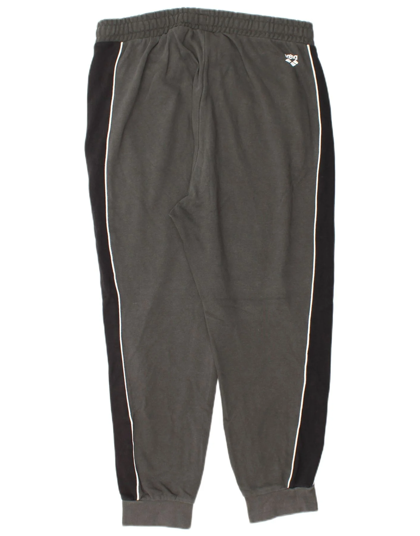 ARENA Mens Tracksuit Trousers Joggers Large Grey Colourblock Cotton