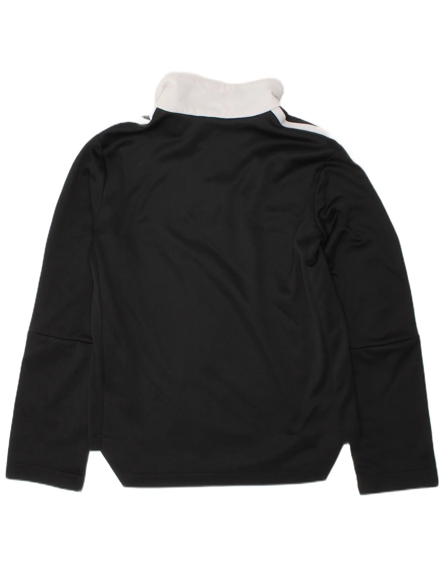ADIDAS Boys Aeroready Zip Neck Pullover Tracksuit Top 7-8 Years Black