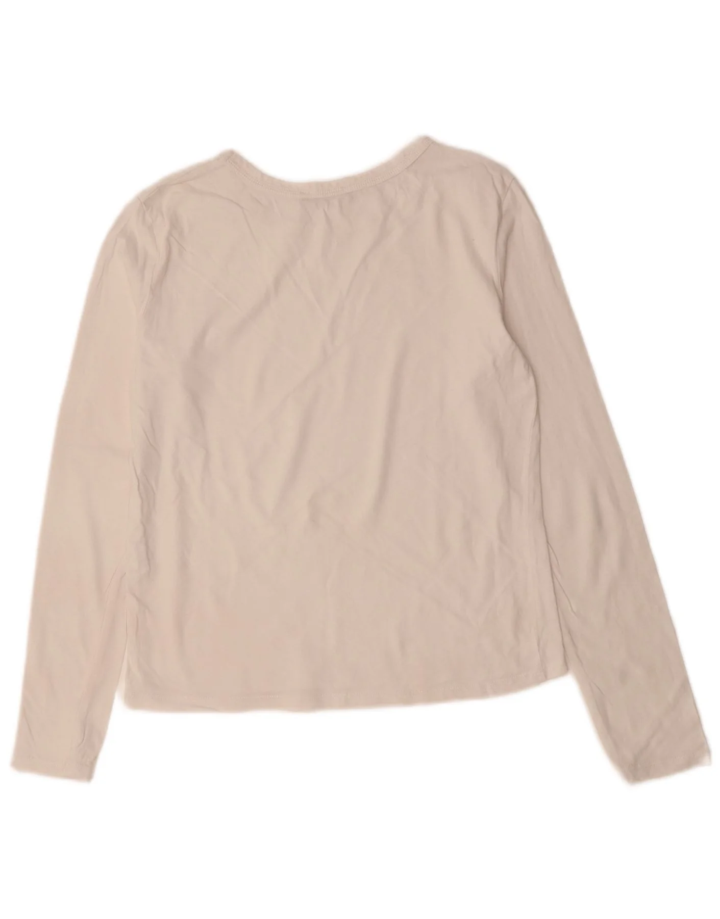 ZARA Womens Crop Top Long Sleeve UK 12 Medium White Cotton