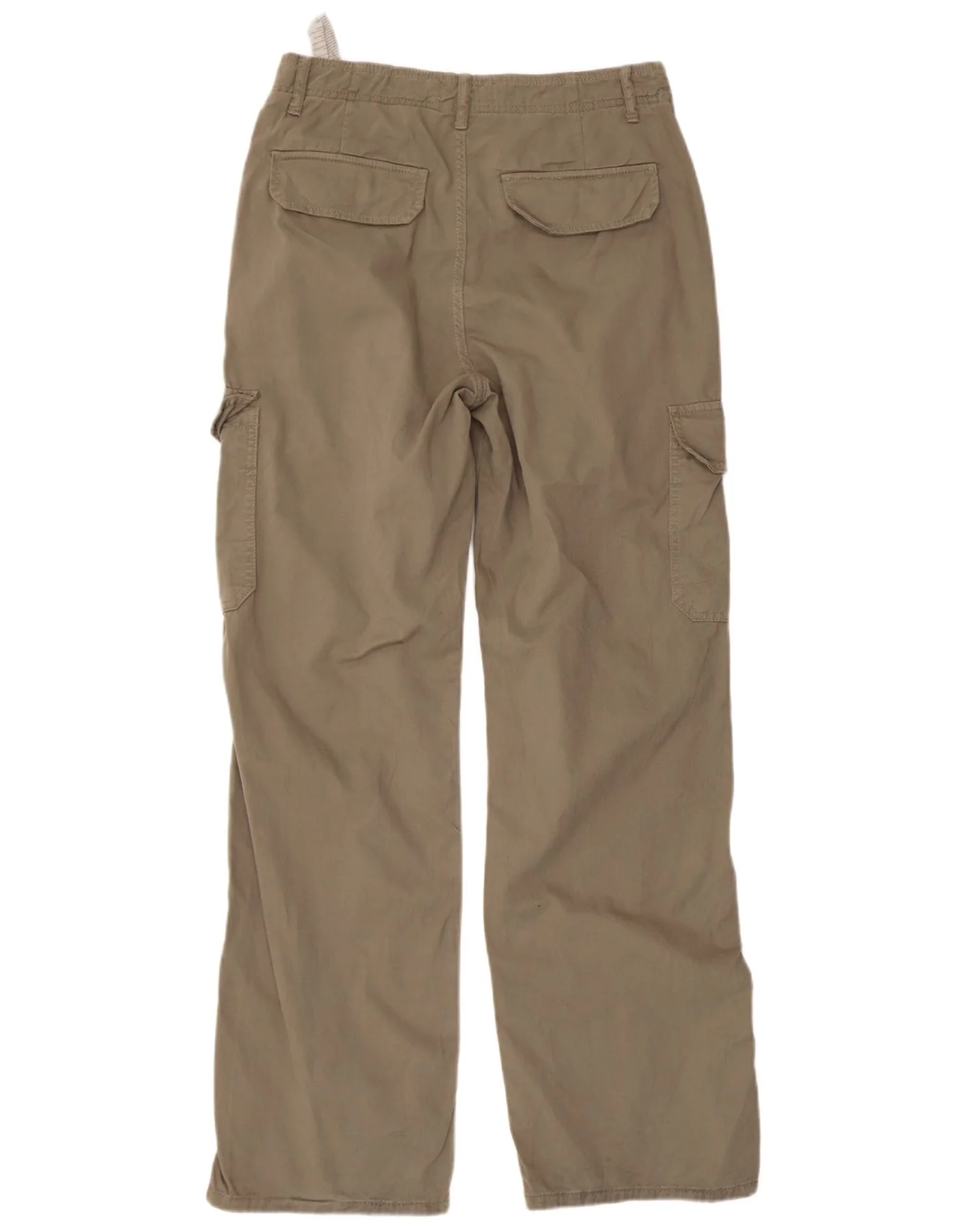 ZARA Womens Straight Cargo Trousers EU 38 Small W28 L31 Khaki Cotton Army
