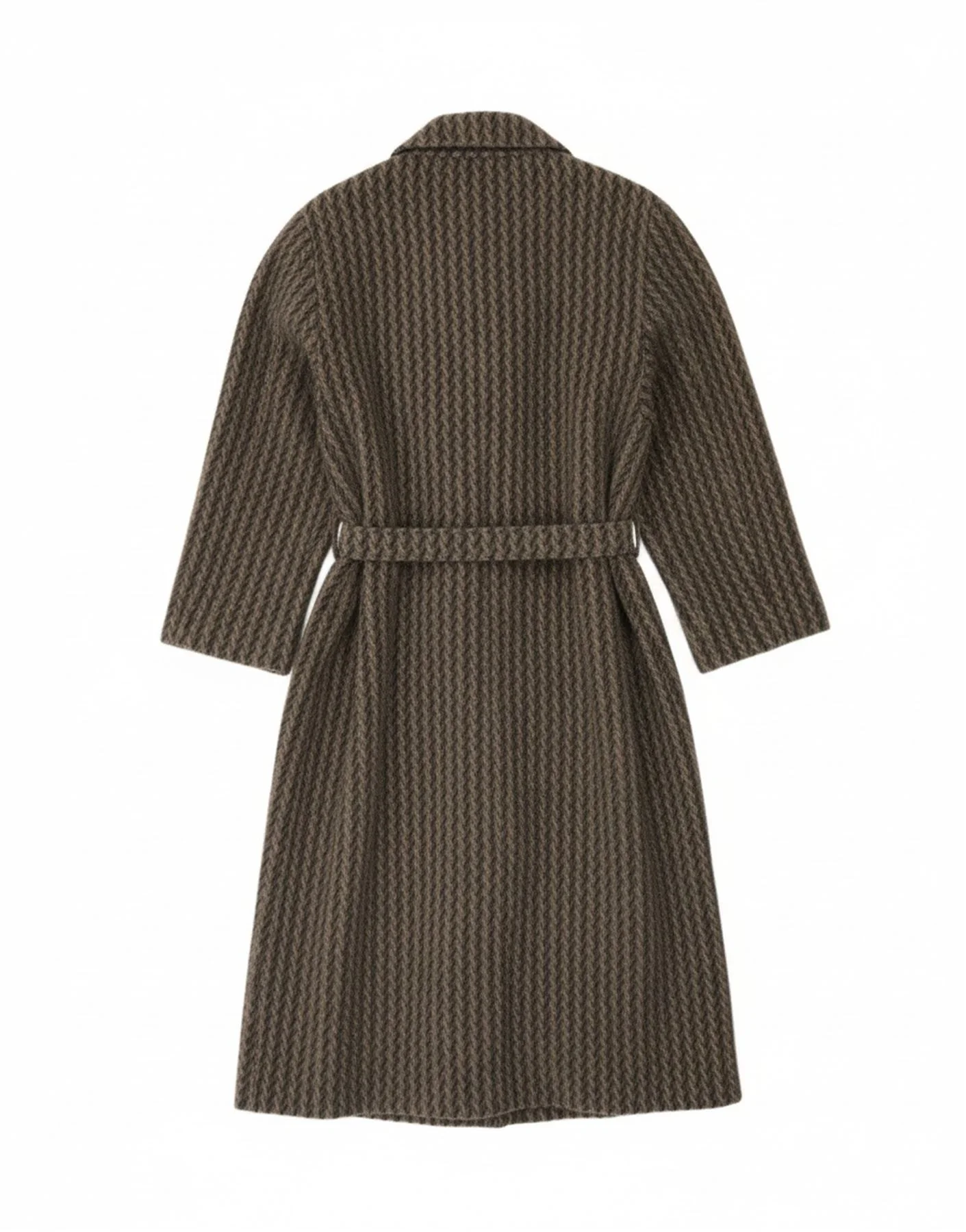 Abrigo BERGHAUS para mujer, talla 14, de lana de cordero a rayas grises