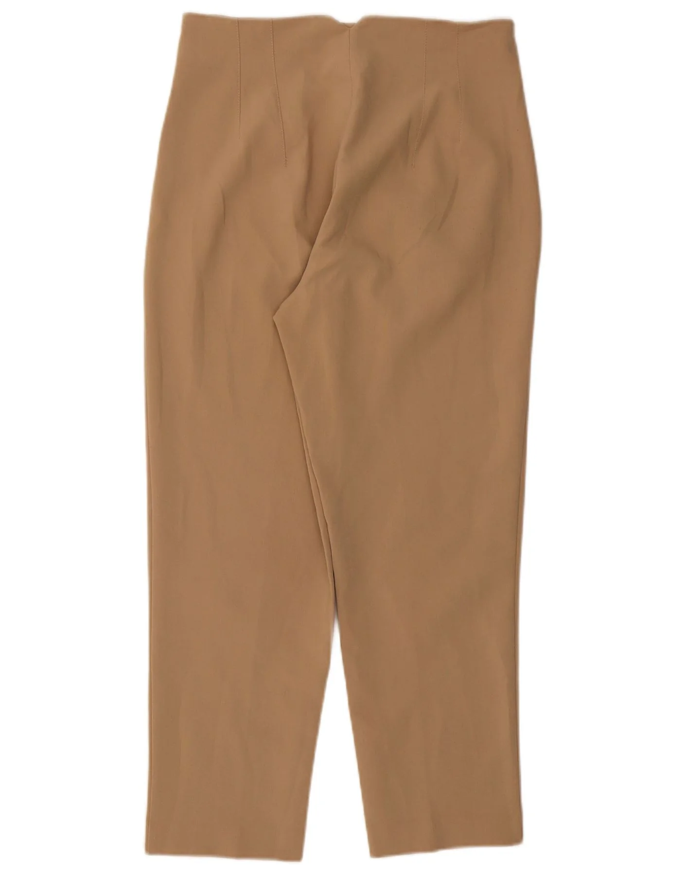 ZARA Womens Slim Suit Trousers Large W32 L26 Brown Polyester