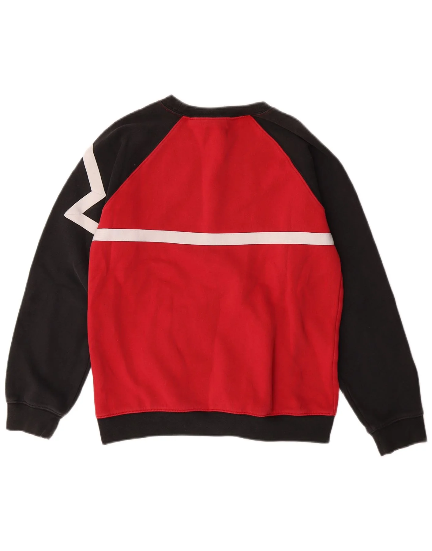 Sudadera Jordan para niño, talla grande (12-13 años), color rojo, diseño bicolor, de algodón.