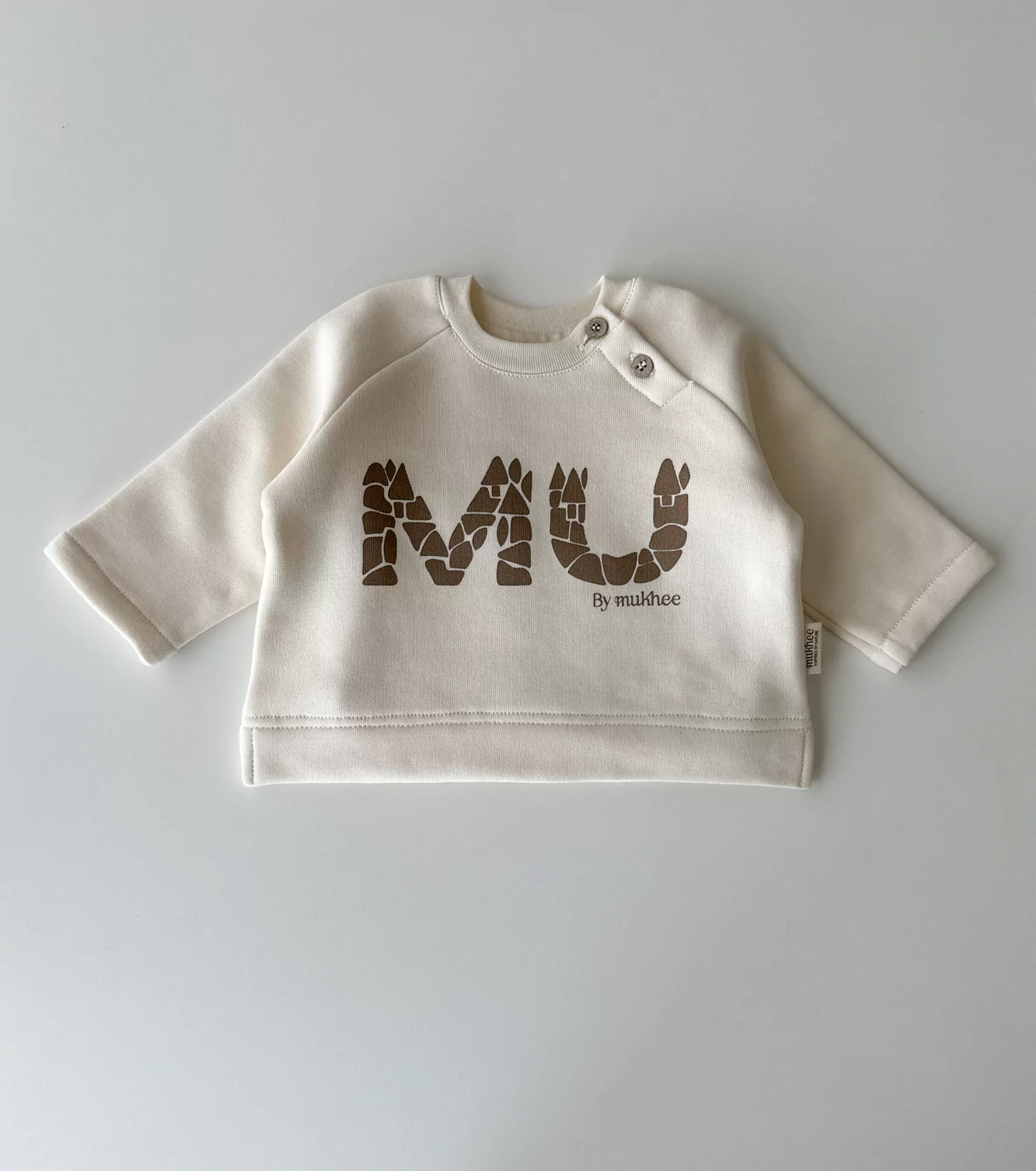 Sudadera de algodón orgánico | MU | Ecru/Marrón