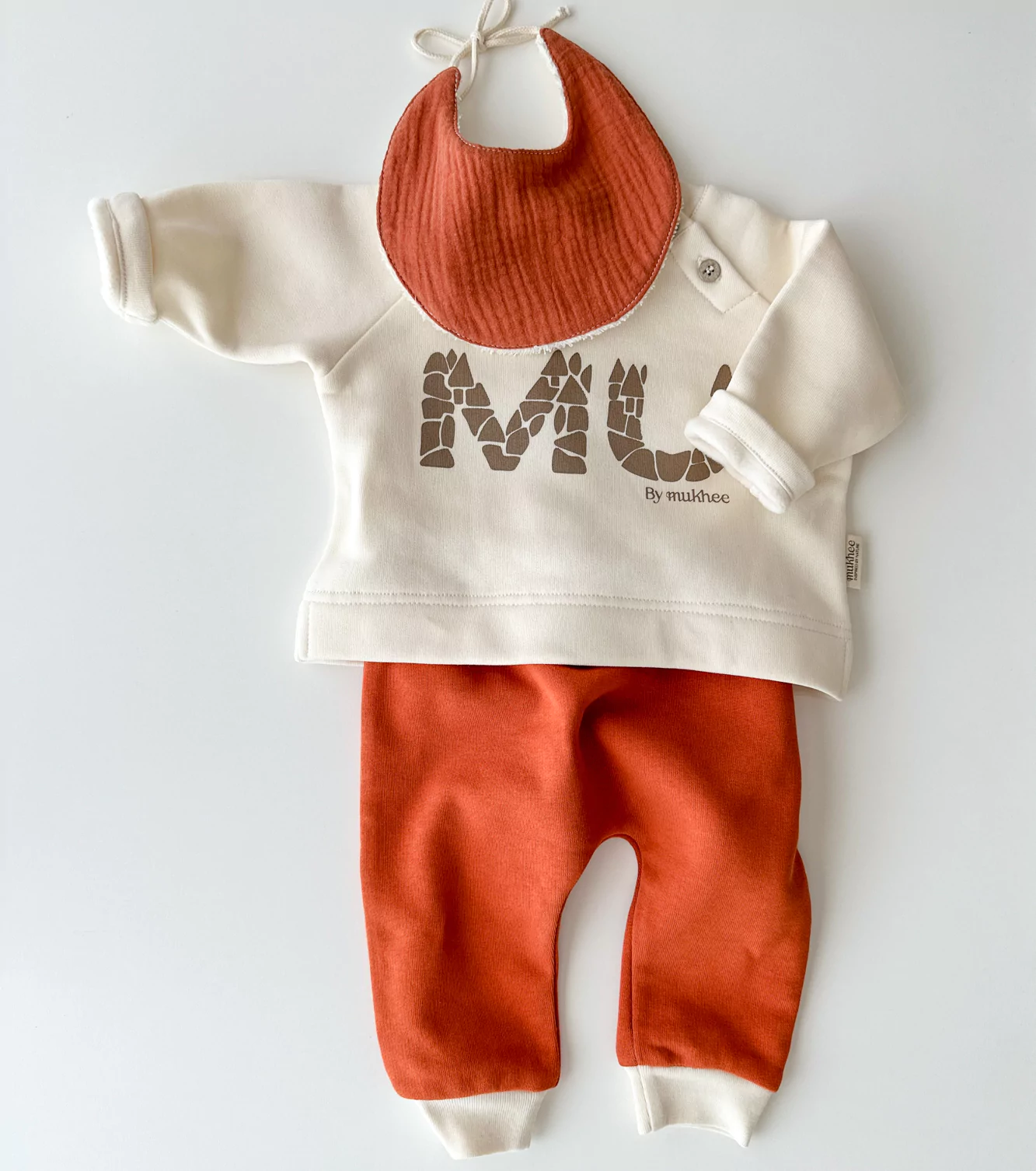 Sudadera de algodón orgánico | MU | Ecru/Marrón - Imagen 8