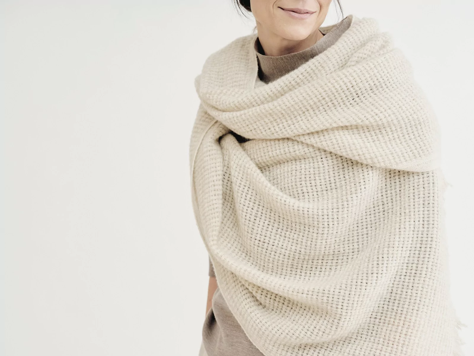 Chal de Teixidors Tuin de cashmere sostenible, lana merina y yak