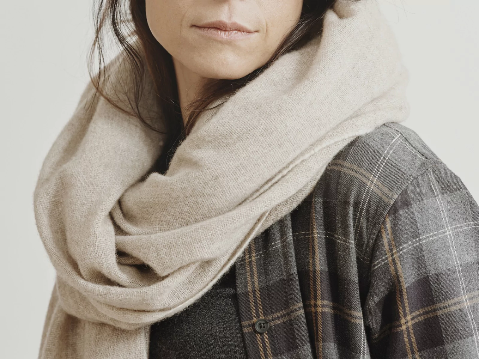 Chal de Teixidors Yamaat de cashmere sostenible, lana merina y yak