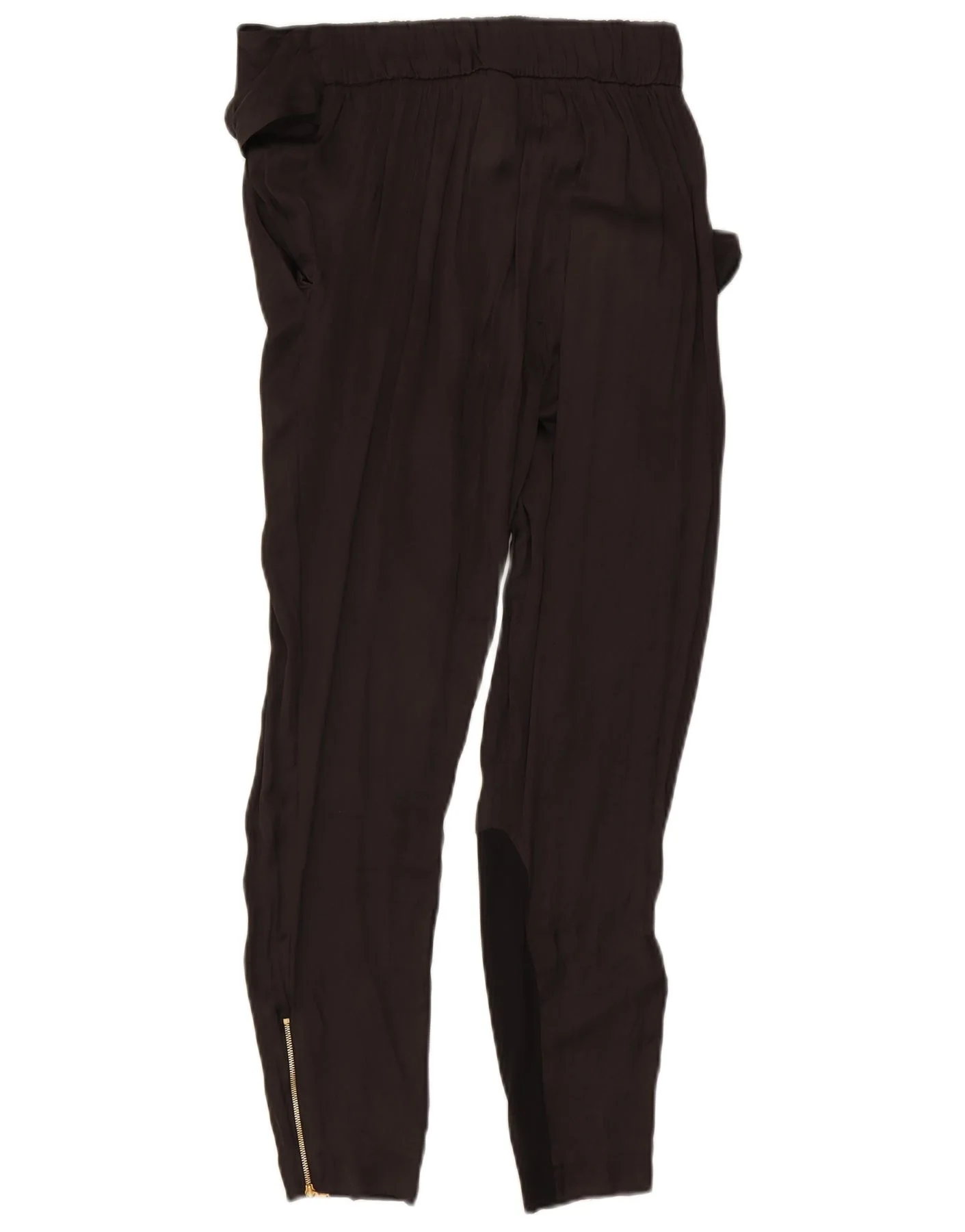 ZARA Womens Slim Casual Trousers Large W32 L27 Black Polyester