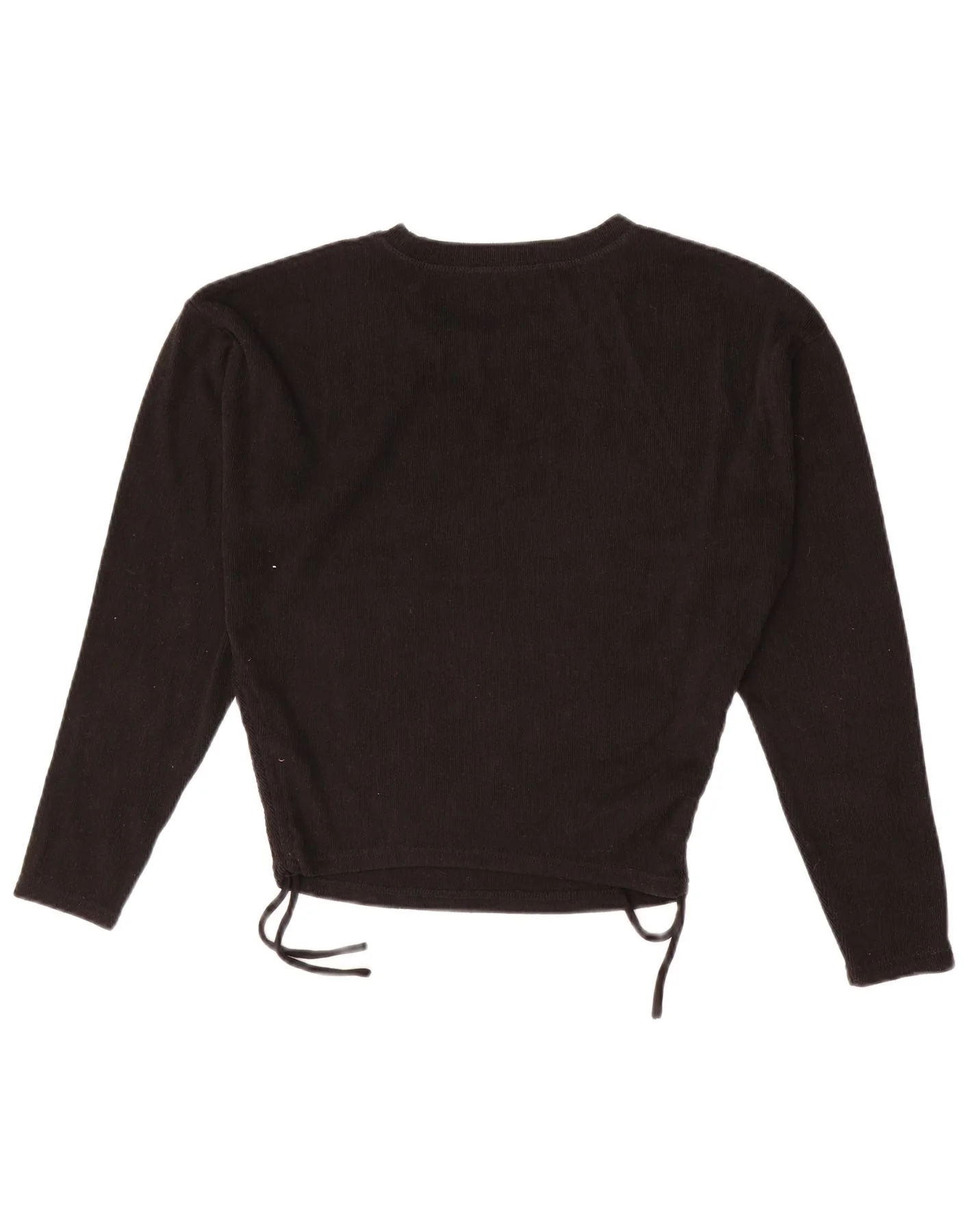 ZARA Womens Oversized Crew Neck Jumper Sweater UK 10 Small Black Polyester