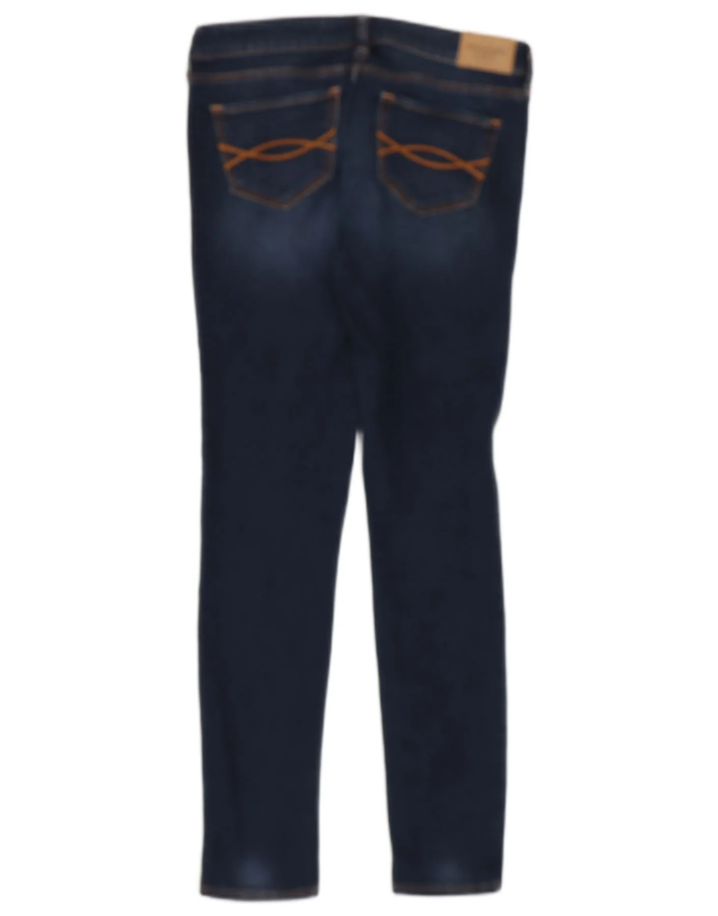 ABERCROMBIE & FITCH Vaqueros pitillo para mujer W25 L27 Azul marino Algodón