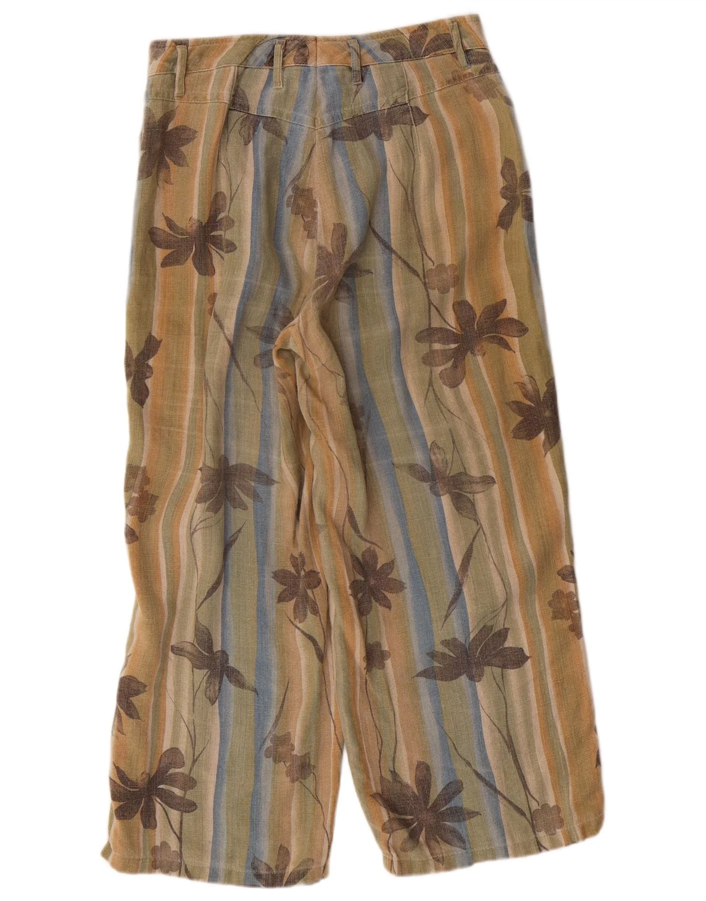 ZERRES Womens High Waist Cropped Trousers UK 10 Small W30 L26  Beige