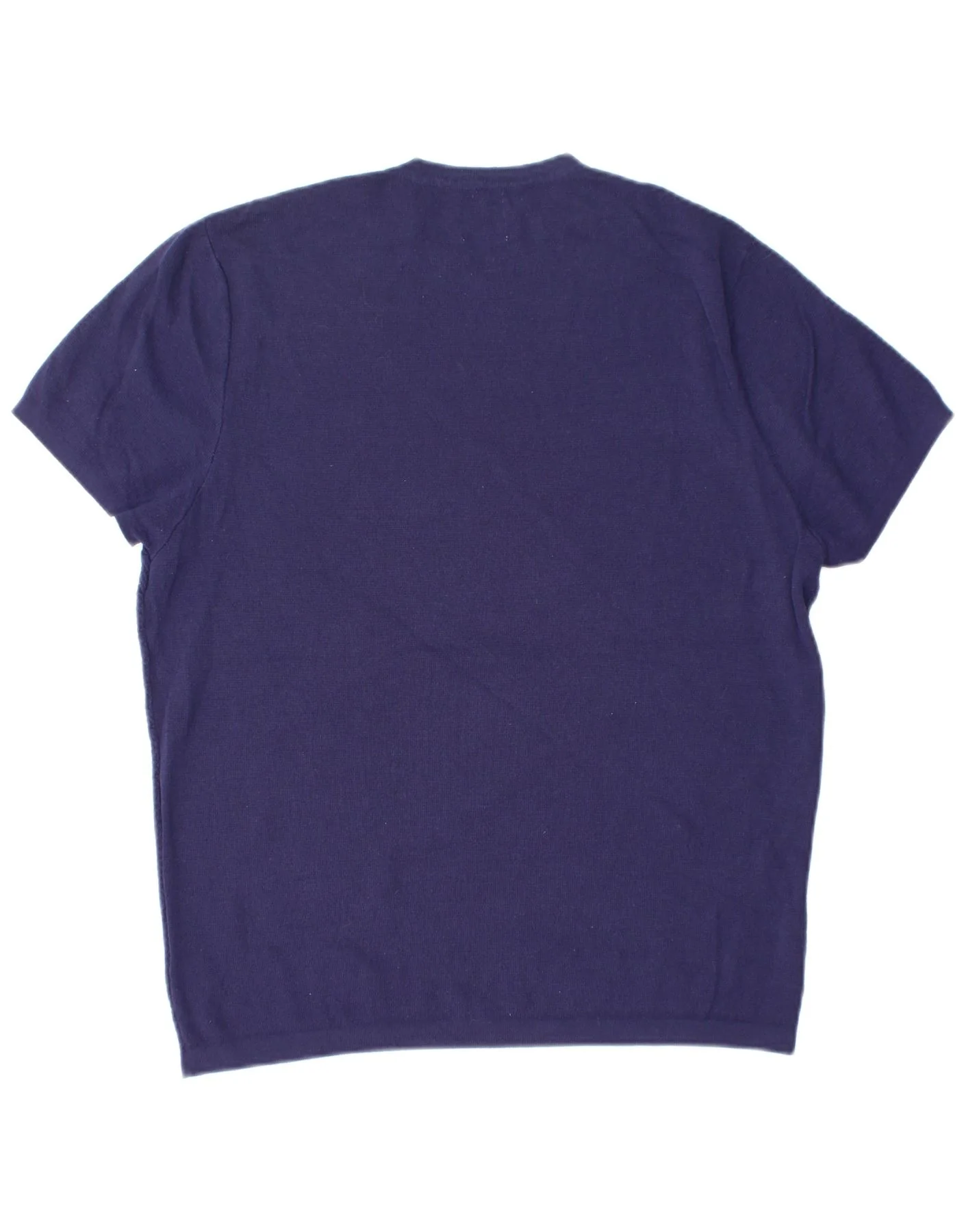 ZARA Womens T-Shirt Top UK 16 Large Navy Blue Viscose