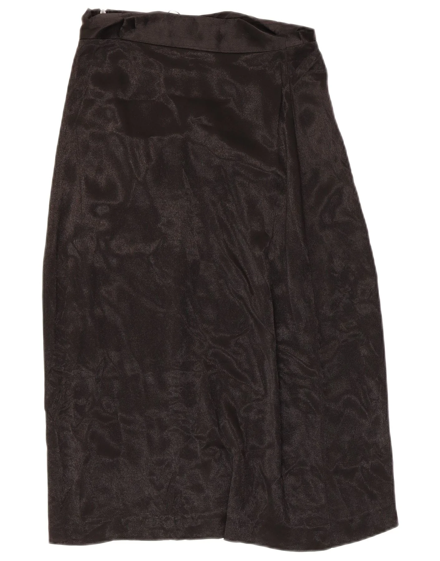 ZARA Womens Midi Skirt XS W26 Black Viscose Modern