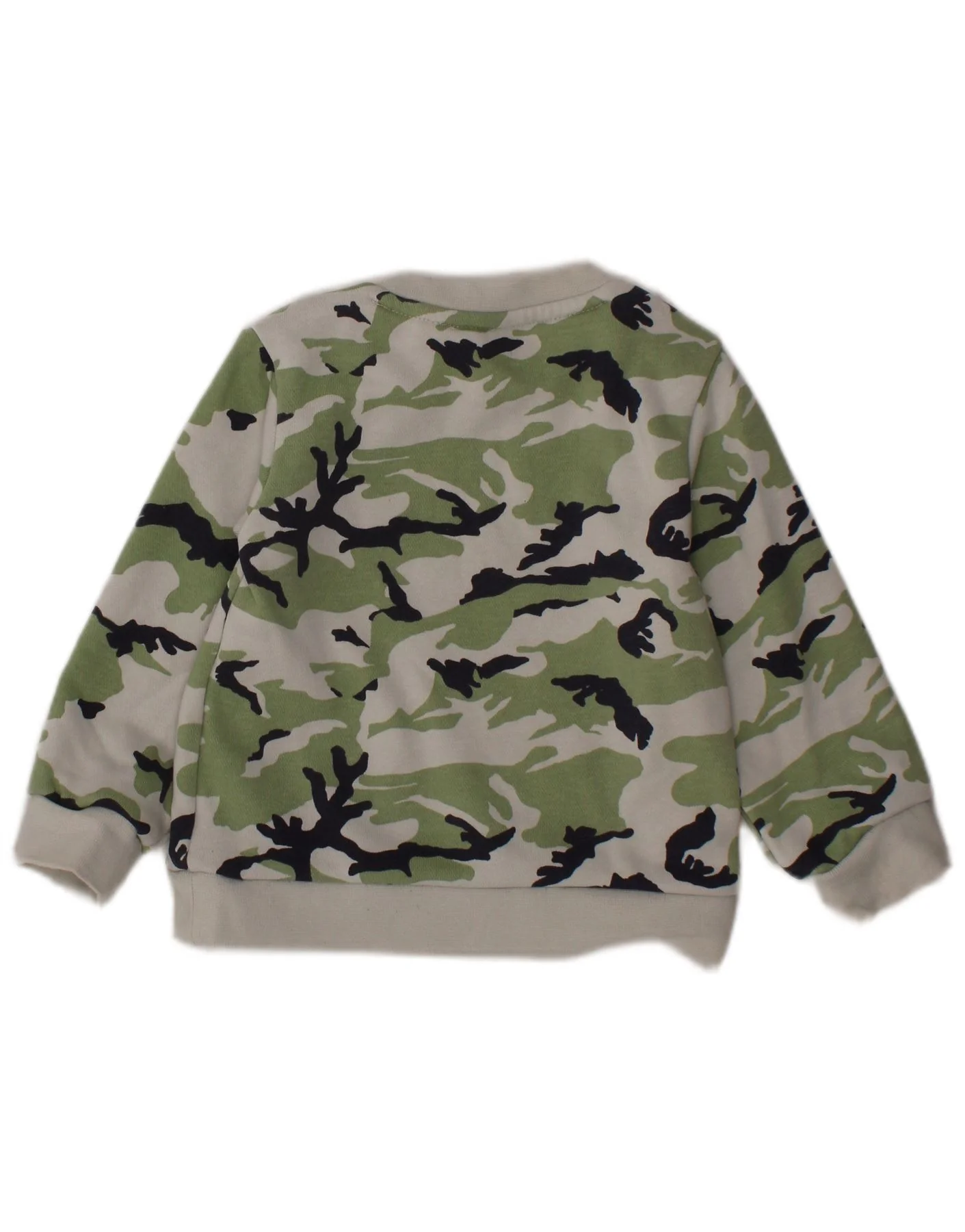 ADIDAS Baby Boys Graphic Sweatshirt Jumper 6-9 Months Green Camouflage