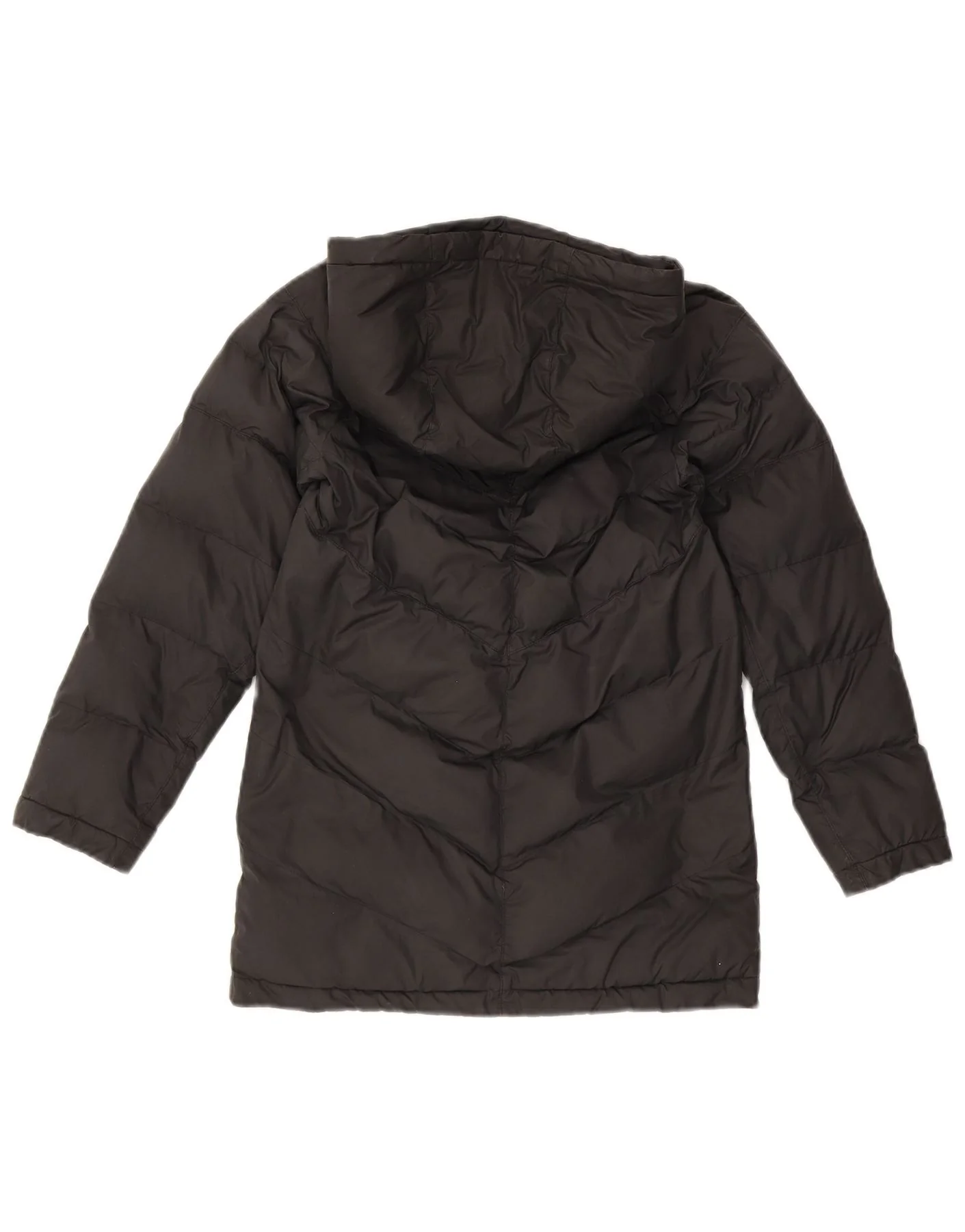 Abrigo acolchado con capucha y ajuste estándar para niña Nike, talla pequeña, 8-9 años, negro