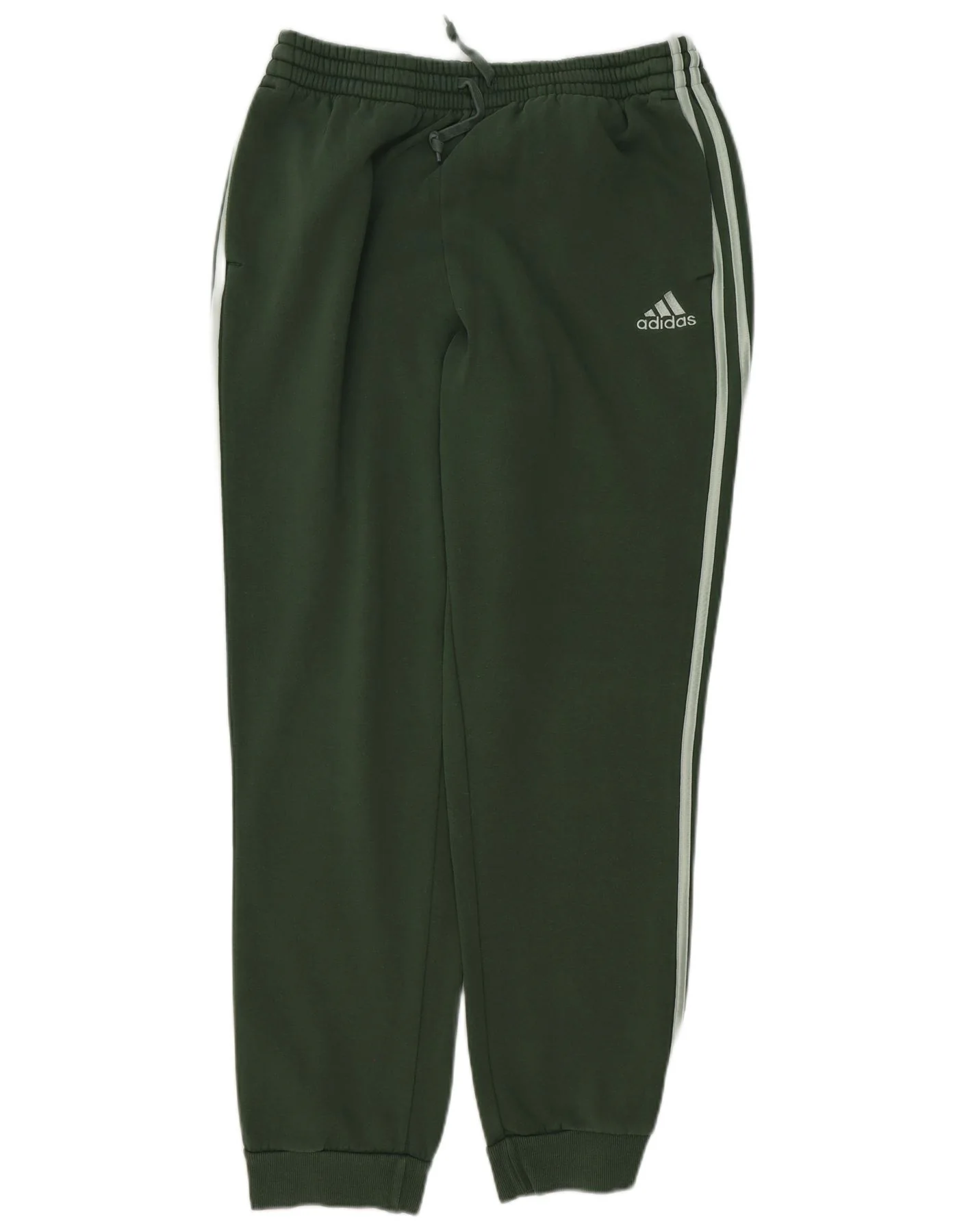 ADIDAS Mens Tracksuit Trousers Joggers Large Green Cotton