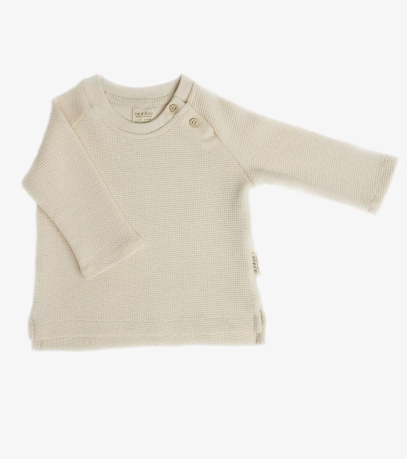 Camiseta nido de abeja de algodón orgánico Boj | Ecru