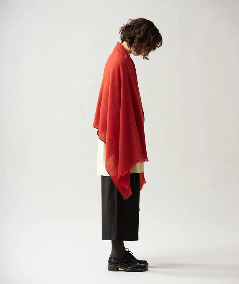 Chal Teixidors 100% cachemir Jazz III rojo - Imagen 3